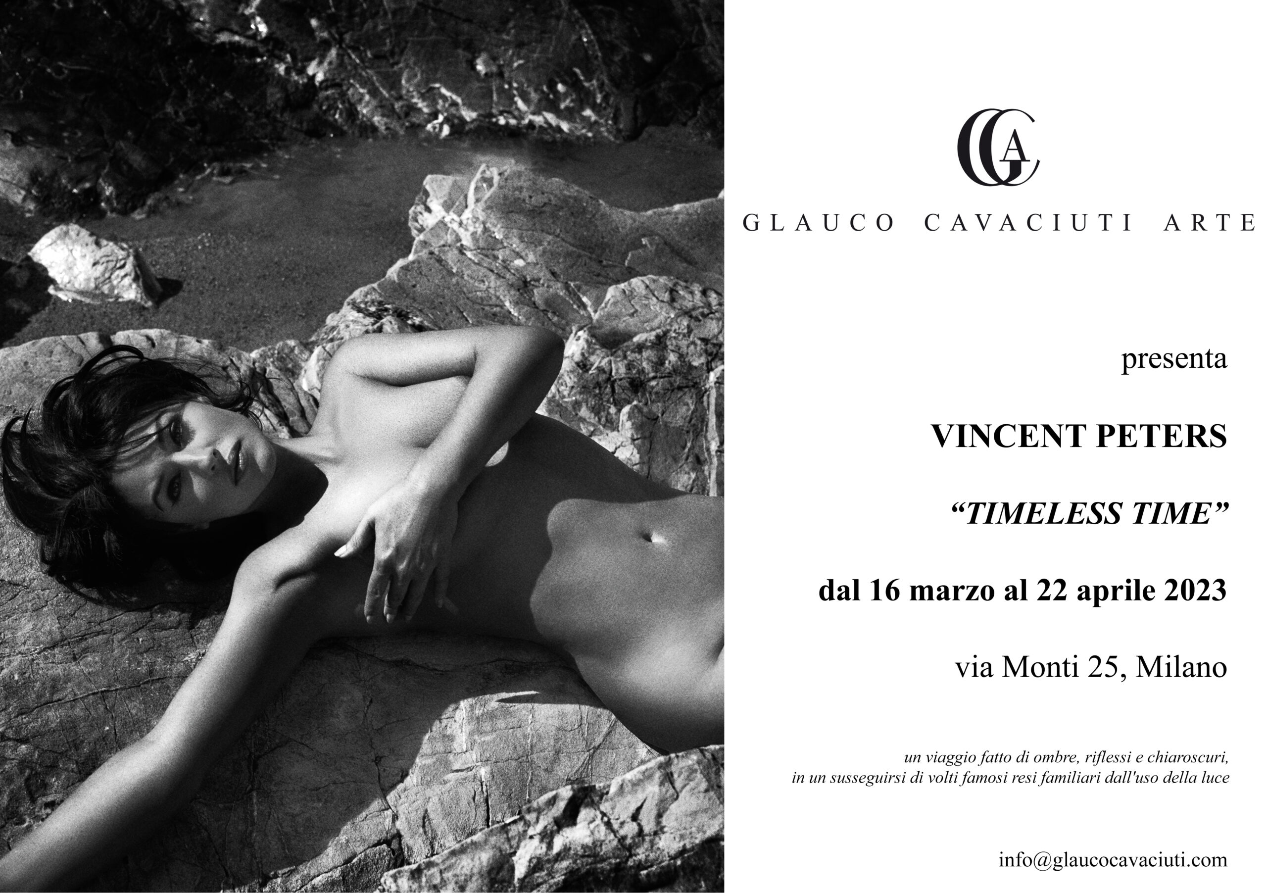 VINCENT PETERS DA PALAZZO REALE IN GALLERIA CON “TIMELESS TIME”