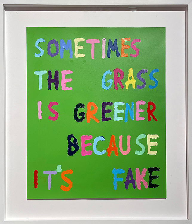 web-The grass is greener, 2023, tecnica mista su carta, 60 x 65 cm copia 2
